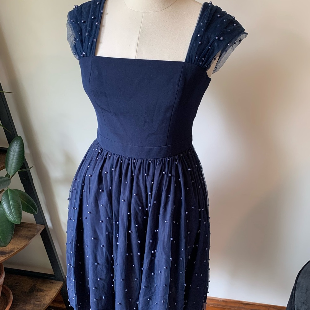 Elegant Navy Blue Dress